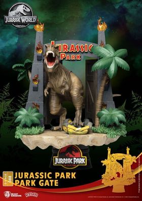 Jurassic Park D-Stage Diorama Park Gate Tyrannosaurus Rex - SEALED OVP- Original