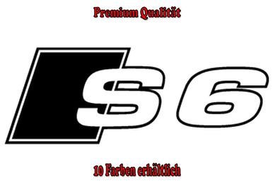 S6 Auto Aufkleber Sticker Tuning Styling Bike Wunschfarbe (596)