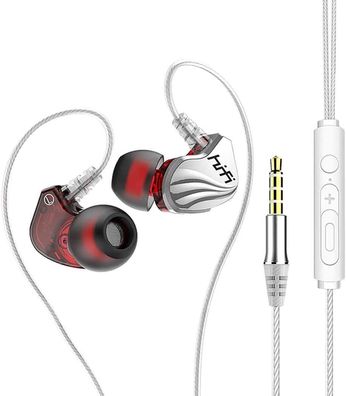 Ohrhörer mit Lautstärkeregler und Mikrofon, Wrap Weiß