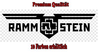 Rammstein Schriftflagge Aufkleber Sticker Tuning Styling Fun Bike Wunschfarbe (008)
