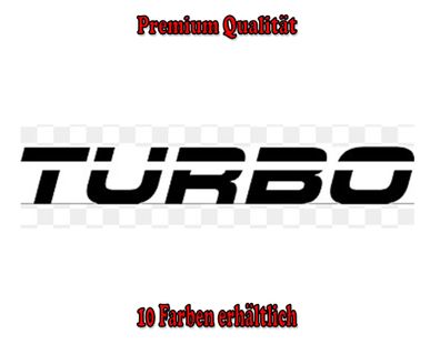 Turbo Auto Aufkleber Sticker Tuning Styling Bike Wunschfarbe (420)