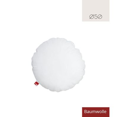 POWER INN – Innenkissen Baumwolle | 50 cm - Rund | Waschbares Kisseninlett als ...