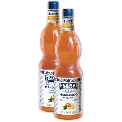 Food-United FABBRI Mixybar Mandarine Sirup 2x1L für Mandarinen-Saft-Granitas-Drinks