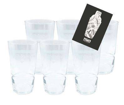 Vaihinger Longdrink Cocktail Saft Glas Set - 6x Gläser geeicht 0,5L