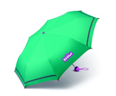 Scout Kinder Regenschirm Basic mit Reflektorstreifen extra leicht Green