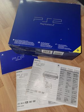 Playstation 2 Konsole (Fat) in OVP mit Anleitungen, Gran Turismo Spiel und Zubehör