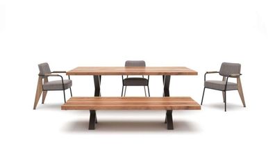 Designer Esszimmer Set Esstisch Stühle Essbank Moderner Stil Holzmöbel