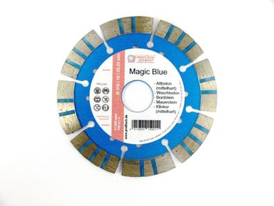Diamanttrennscheibe 115 x 22,2 Magic Blue , für Baustellenmaterial
