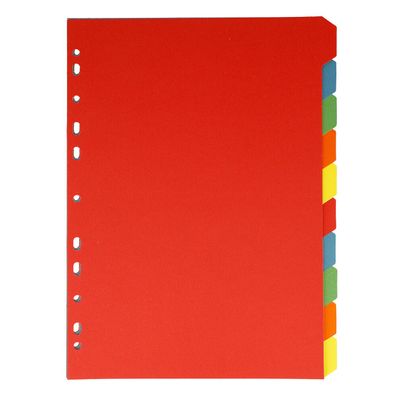 Trennblätter für DIN A4 10 beschriftbare Tabs 5 Farben Organisieren Strukturieren ...