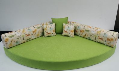 fitalia Kuschelecke Dschungeltiere, Sitzfläche grün oder grau, Made in Germany;