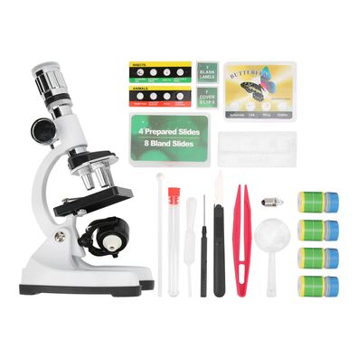 Ganzmetall-Einsteiger-Mikroskop-Set HD 1200X Mikroskop-Spielzeug