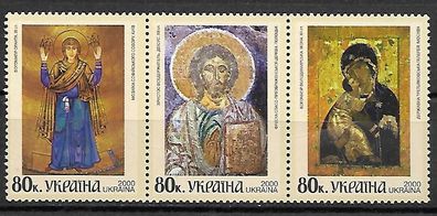 Ukraine postfrisch Michel-Nummer 353-355 Dreierstreifen