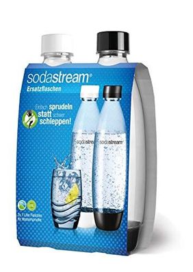 SodaStream Zubehör PET Flasche 2-Pack * schwarz/ weiß*