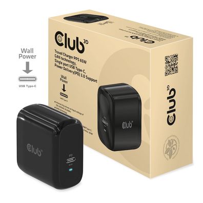 Club 3D Netzteil USB Typ C 1-fach 65W
