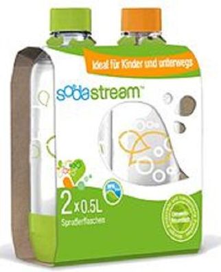SodaStream Zubehör PET Flasche 2-Pack * grün/ orange*