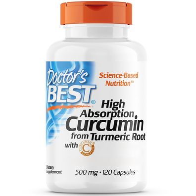 Doctor's Best, High Absorption Curcumin aus Kurkumawurzel, 500mg, 120 Kapseln