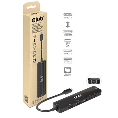 Club 3D Dockingstation - USB-C 3.2 Docking Station 100W * schwarz*