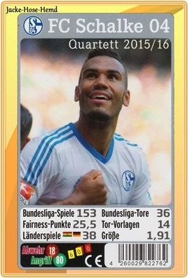 Quartett Kartenspiel von FC Schalke 04 Bundesliga Saison 2015/2016 Spiel NEU