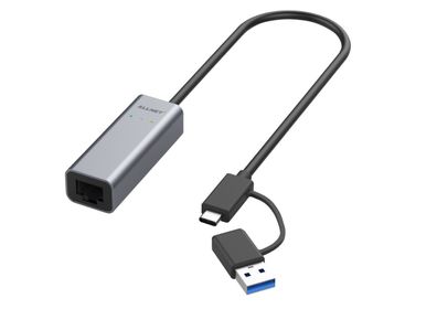 ALLNET USB 3.0 Typ-C&A Ethernet Adapter 2.5 Multi-Gigabit LAN ALL-NC-2.5G-USBC/ A ...