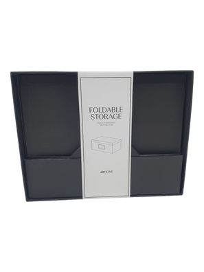 H&M faltbare Flache Aufbewahrungsbox Storage Box, Dunkelgrau, 33x25,5x8,5cm