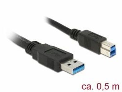 Kabel USB 3.0 A (St) => B (St) 0,5m * DeLock*