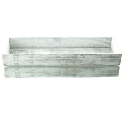 Scheulen Deko-Tablett Grau Shabby Chic rechteckig 45 x 15 cm - Holz