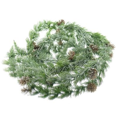 Weihnachtsgirlande Zeder gefrostet mit Zapfen 180 cm - Kunstpflanzen