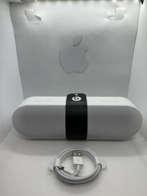 Apple Beats Pill Plus + Lautsprecher Bluetooth by Dre Wireless Weiß Silber NEU