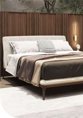 Weißes Bett Luxus Betgestell Moderne Schlafzimmermöbel Holzgestell