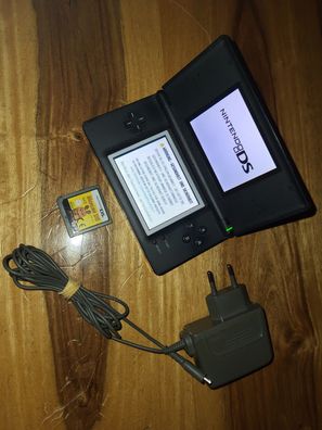 Nintendo DS Lite Farbe Schwarz mit Original Ladegerät und Spiel Modul Die Maus