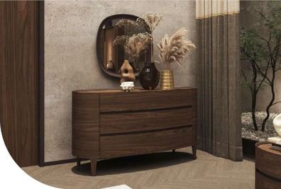 Braune Designer-Kommode im modernen Stil mit Stauraum Schlafzimmermöbel