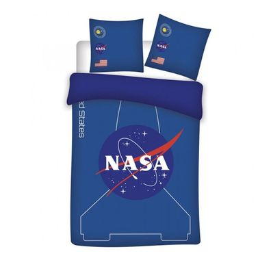 NASA Logo-Schriftzug Bettwäsche-Set - Raumfahrt für Ihre Träume in 140x200cm