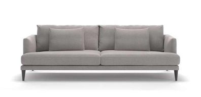 Zweisitzer Luxus Graues Sofa Textilmöbel Wohnzimmer Sofas Couen Moderrn