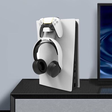 PS5 Controller Ladestation mit Kopfhörerhalter - Smart Charging Dock
