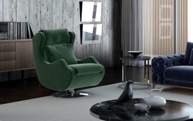 Grüner Sessel Wohnzimmermöbel Einsitzer Stilvoller Cocktailsessel Modern