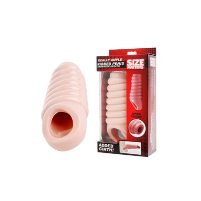 SIZE Matters Really Ample Ribbed Penis Sheath