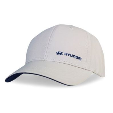 Original Hyundai Basecap Cap Kappe Mütze Baseballkappe beige/ blau HMD00553