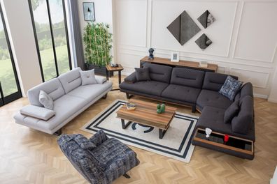 Stilvoll Set Wohnzimmer Moderner Sofagarnitur Eckgarnitur 3tlg Couchen