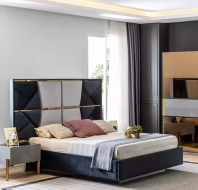 Luxus Schlafzimmer Bett Doppel Betten Design Holz Möbel Bettrahmen Neu
