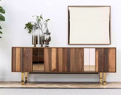 Sideboard Spiegel Schrank Design Luxus Wohnzimmer Modern Set Anrichte 2tlg