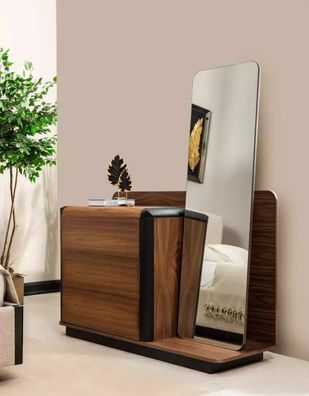 Kommode mit Spiegel Luxus Konsole Kommoden Schlafzimmer 2tlg. Sideboard