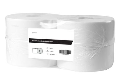 Industrierolle | geleimter Zellstoff | 2-lagig | 24 cm | 2 Papierhandtuchrollen