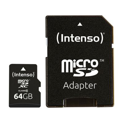 TF MicroSDXC 64GB Intenso C10 inkl. SD Adapter