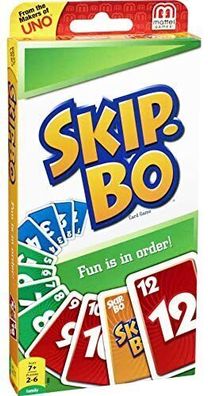 Skip-Bo Kartenspiel Strategiespiel Gesellschaftsspiel für 2-6 Spieler ab 7 Jahre