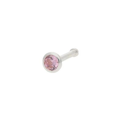 JuwelmaLux Nasenstecker 925/000 Sterling Silber mit Zirkonia in Rosa JL52-01-0017