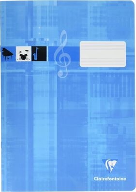 Clairefontaine 31014C Notenheft ideal für Musikunterricht, DIN A4, 21 x 29,7 cm, ...