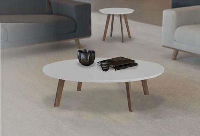 Kleine Runde Couchtische Set Wohnzimmermöbel Echtholz Tische Luxus Neu