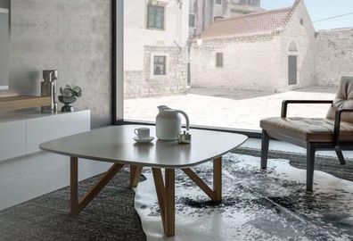 Couchtisch Wohnzimmer Tisch Luxus Walnuss Natur Designer Beistelltisch