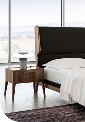 Schlafzimmer-Nachttisch mit Stauraum im modernen Stil Holzmöbel Luxus