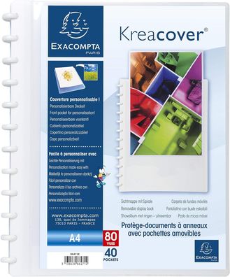 Exacompta 86471E Premium Kunststoff-Sichtmappe Kreacover 40 Fächer Einband aus ...